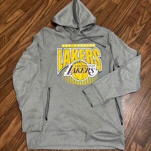 NBA * Los Angeles Lakers PullOver Sweatshirt Hoodie * Large * Side Zip Pockets